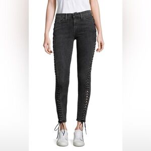 Hudson $295 Women's Lace-Up Black Jeans Size 26